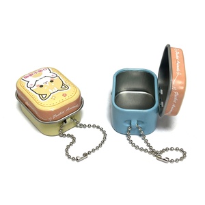 Boîte d'emballage métallique, design personnalisé, petite boîte de rangement pour jouets, boîte en étain personnalisée pour bonbons et sucre avec chaîne - Product Image 3