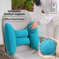 Coussin lombaire gonflable ultra-léger pliable en forme de H avec pompe intégrée