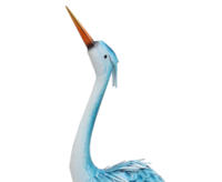 Statue de jardin MR Crane, leurre Heron bleu, oiseaux en métal, Art de cour pour étang extérieur, pelouse, décor de Patio, 42.5 pouces de haut