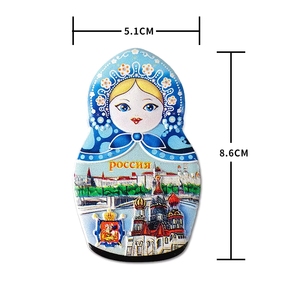 Vente flash - Aimant de réfrigérateur <span class=keywords><strong>personnalisable</strong></span> sur le thème de la Matryoshka russe - Aimant de réfrigérateur - Souvenir de voyage pour la décoration de la maison - Product Image 2