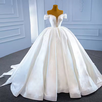 Nouvelle robe de mariée en sequins brillants et perles, style sirène, pour église, manches longues plissées, robe de mariée en satin, Rsm67240