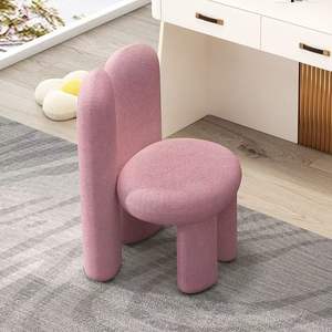 Modern Minimalist Dressing <b>Stool</b> Cream Color Bedroom <b>Makeup</b> Chair Light Luxury Designer Style - Product Image 3