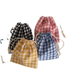 Nouveauté - Pochette de rangement en tissu de lin écologique avec cordon de serrage, plusieurs couleurs, petit sac cadeau - Product Image 1