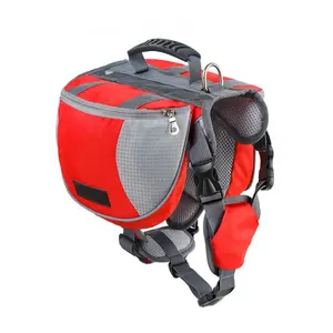 मल्टी-फंक्शनल भारी ड्यूटी फ्रंट लीश क्लिप पालतू कुत्ते सामरिक बनियान पालतू पालतू प्रशिक्षण के लिए बैग के साथ बैग के साथ बैग