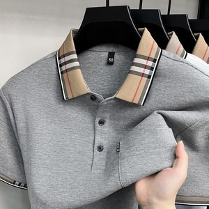 Camiseta Polo <span class=keywords><strong>de</strong></span> Manga Corta <span class=keywords><strong>de</strong></span> Alta Calidad al por Mayor, Camiseta Polo <span class=keywords><strong>de</strong></span> Algodón para Hombre con Logotipo Bordado <span class=keywords><strong>de</strong></span> <span class=keywords><strong>Marca</strong></span> para Verano y Otoño - Product Image 1
