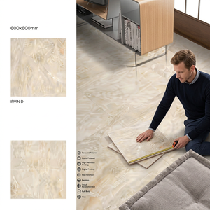 Desert Bianco Marble Design 600x600mm Polished GVT Porcelain Tiles For Luxury Interior Flooring - Product Image 6