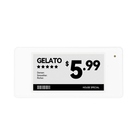 Label Rak Elektronik JSJ Putih 2.66" Frozen Bluetooth ESL Mobile BLE Tanpa Stasiun Basis Freezer Label Harga Digital