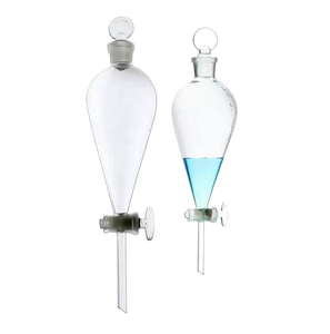 गर्म बिक्री मटर के आकार का 125/250/500/1000 मिलीलीटर वितरण फनल तेल पानी पृथक्करण गोलाकार वितरण फनल - Product Image 5