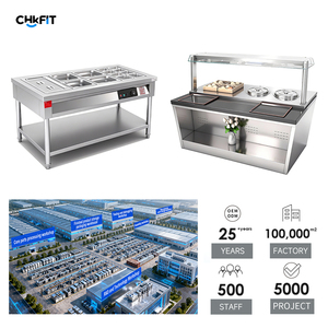 طاولة عمل تجارية كهربائية لتسخين الطعام السريع بالبخار من CFT للمطاعم، مع وظيفة عرض وتسخين الطعام (باين ماري) - Product Image 3