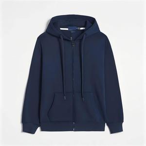 <span class=keywords><strong>Sweat</strong></span> à <span class=keywords><strong>capuche</strong></span> unisexe surdimensionné respirant en coton brodé de haute qualité avec double fermeture éclair pour l'automne - Product Image 4