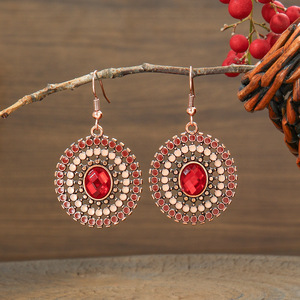 Tassel <b>Earrings</b> Rose Gold Plated <b>Red</b> Bohemia Style Drop <b>Earrings</b> For Women Gift 2024 - Product Image 4