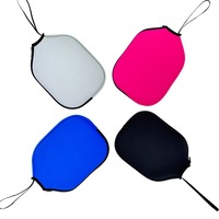 Housse de protection pour raquette de pickleball en néoprène avec fermeture éclair, étui de protection imperméable personnalisé, protections multicolores pour raquettes de sport