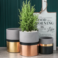 Pots à succulentes biodégradables créatifs minimalistes de style nordique moderne, pots à fleurs en ciment, décoration douce pour la maison, vert