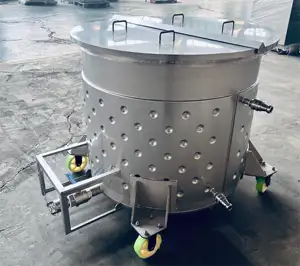 خزان تخزين لحوم الفراخ مع عجلات عالي الجودة من الفولاذ المقاوم للصدأ مصقول آمن على الغذاء مخصص