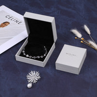 Boyang — boîte de luxe en carton blanc, Logo personnalisé, Bracelet, collier, bague, boîte d'emballage de bijoux, livraison gratuite