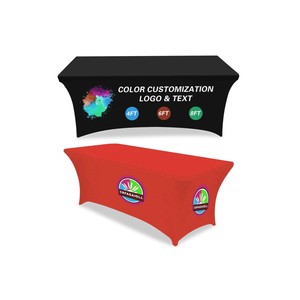 Ánh sáng sang trọng phong cách bảng vải <span class=keywords><strong>Polyester</strong></span> tinh tế tùy chỉnh Khăn trải bàn cho bảng hình chữ nhật tôn tạo với logo kinh doanh - Product Image 3