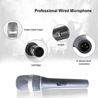 Microphone dynamique portable neuf avec suppression du bruit, câble métallique de 5 m - Haute qualité pour le karaoké familial et les conférences