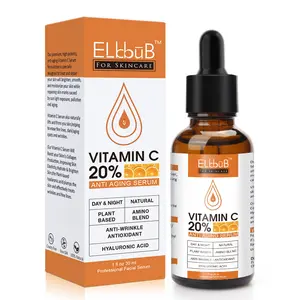 ELbbuB Serum Vitamin C Pemutih Wajah Anti Keriput, Produksi Kolagen Peningkat Antioksidan Alami