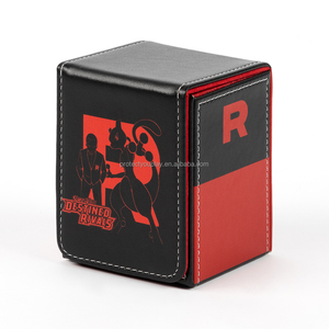 Boîte de rangement personnalisée pour cartes Pokémon Glory of Team Rocket, motif créatif en cuir PU, boîte de rangement pour 100+ cartes Commander - Product Image 1