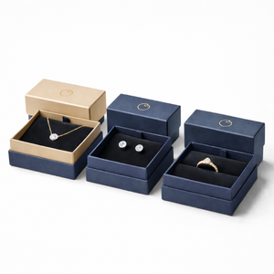 Boîte à bijoux de luxe, boîte cadeau rigide personnalisée, insert en velours personnalisé, impression de logo personnalisée, usine OEM - Product Image 3