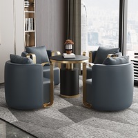 Chaise de loisirs simple de tissu de velours de cadre d'acier inoxydable de fauteuil de meubles de salon