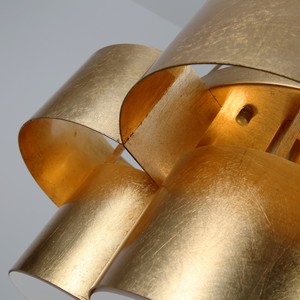 Plafonnier rond en fer doré, lustre encastré, plafonnier E14 pour la décoration de la maison - Product Image 6