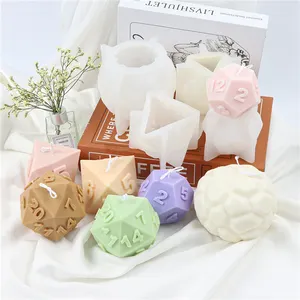 Hot Selling Dice Silicone Mold Fondant Candle Ornaments Soap Mould Pastry Cupcake Decorating Kitchen Accessories Plaster Tools