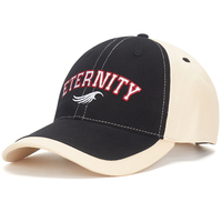 Gorra de Béisbol Estructurada de 6 Paneles con Costuras en Contraste, Bordado de Letras y Logotipo Personalizado, Fabricante OEM ODM, Proveedor Mayorista de Gorras