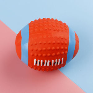 Pelota de juguete de látex de béisbol de fútbol con chirrido interactivo duradero altamente resistente recién llegado - Product Image 4