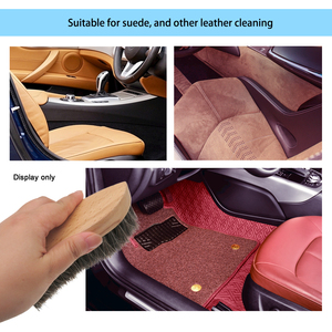 Cepillo multiusos de 150 mm con mango de madera y cerdas mixtas de crin de caballo para <span class=keywords><strong>limpieza</strong></span> de detalles en interiores de coches y cuero de ante. - Product Image 3