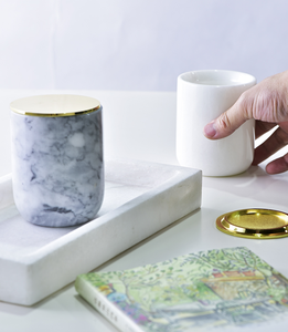 Bougeoir en marbre personnalisé en gros Photophore en résine <span class=keywords><strong>Pot</strong></span> de cire de Noël avec couvercle en métal <span class=keywords><strong>Pot</strong></span> de <span class=keywords><strong>bougie</strong></span> en marbre - Product Image 6