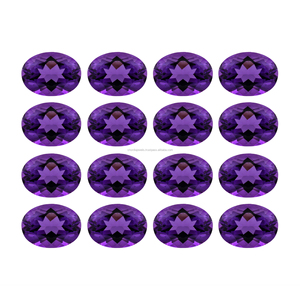 4x3mm-10x8mm Natural púrpura amatista Africana corte ovalado facetado piedras preciosas sueltas mayorista y fabricante - Product Image 2