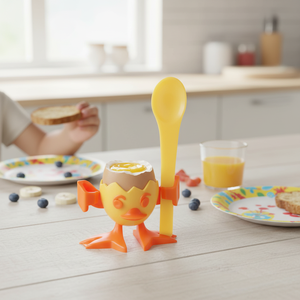 Cucchiaio a forma di pulcino portauova per bambini da pranzo - Product Image 3