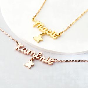 Ispirare la moda in acciaio inossidabile personalizzata con <span class=keywords><strong>nome</strong></span> <span class=keywords><strong>di</strong></span> <span class=keywords><strong>stella</strong></span> farfalla con Clip <span class=keywords><strong>di</strong></span> carta collana <span class=keywords><strong>di</strong></span> gioielli all'ingrosso per le donne - Product Image 1