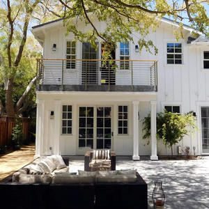 Barandilla de barra redonda de acero al carbono de acero inoxidable con balaustrada de escalera Personalización de balcón moderno - Product Image 3