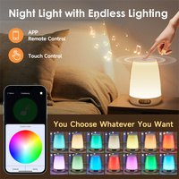 Machine à bruit blanc Rgb Veilleuse 14 sons apaisants Éclairage LED coloré Abs Branchement Contrôle par application Pour bébé Chambre d'enfant Aide au sommeil