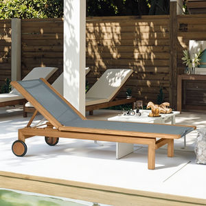 سرير نهاري خشبي من خشب الساج بتصميم عصري أنيق من Mugao ، سرير نهاري خشبي للفناء الخارجي والمنتجع والمسبح والفنادق والشاطئ أو المستشفى - Product Image 2