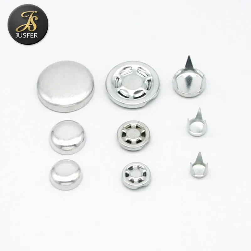 Aluminum dome ball fabric covered button baseball cap top button with needle