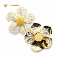 Penutup Kancing Lipat Motif Daisy dari Paduan Seng HONMEO untuk Kemeja, Pakaian, dan Jas