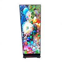 Écran LED sur pied P1.86 pour affichage publicitaire en centre commercial, couleur intégrale, étanche IP65, support au sol