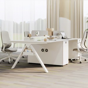 Muebles de Oficina Modernos de Lujo en Madera, Combinación Modular <span class=keywords><strong>Libre</strong></span>, Mesa para 4 Personas, Cubículo, Estación de Trabajo, Panel, Oficina Tipo Villa - Product Image 1