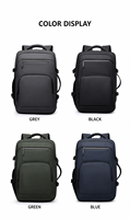 Sac à dos professionnel pour ordinateur portable, sacoche avec poignée, multi-poches, sac à dos de jour pour le bureau, les voyages d'affaires et l'université