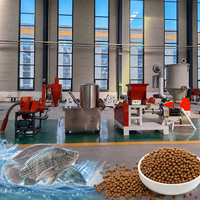 Granulateur extrudeur de ligne d'alimentation flottante pour petits animaux et poissons, capacité 100-300 kg/h, prix compétitif, fournisseur de machines de fabrication d'aliments pour poissons