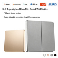 Interrupteur mural intelligent Su7 Smart Life Tuya Zigbee3.0 16A, panneau en PC ignifuge pour projets de maisons intelligentes EU, UK, FR, AU