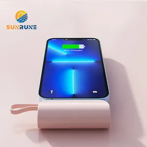 Super Mini Portable Power Bank Solar Cell Phone Charger Pocket Small Size 5000mAh Fast Charging Power Bank