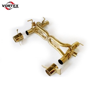 Sistema de Escape Catback de Acero Inoxidable Dorado de Alto Rendimiento Vortex Edición Oro para Ferrari 488 - Product Image 3