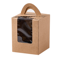 Boîtes en carton recyclables pour l'alimentation, boîte à gâteau de luxe élégante, boîte d'emballage avec poignée