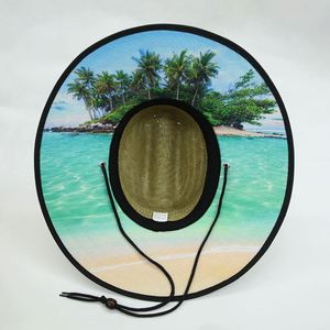 Customized Logo Wholesale Summer <b>Hats</b> Outdoor Men Fishing Surf Lifeguard Beach Sun Straw <b>Hat</b> - Product Image 2