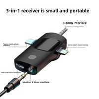 Microphone sans fil omnidirectionnel 3-en-1 Laipeg K15 pour téléphone portable, idéal pour le direct et la réduction du bruit