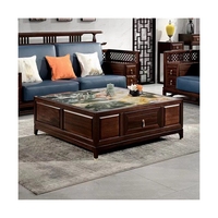 Table de salle à manger en marbre rectangulaire en quartzite verte de luxe Table centrale basse